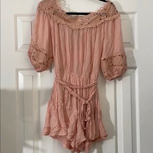 Off shoulder romper